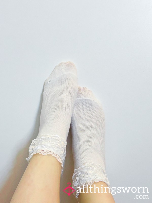 White Socks With Lace