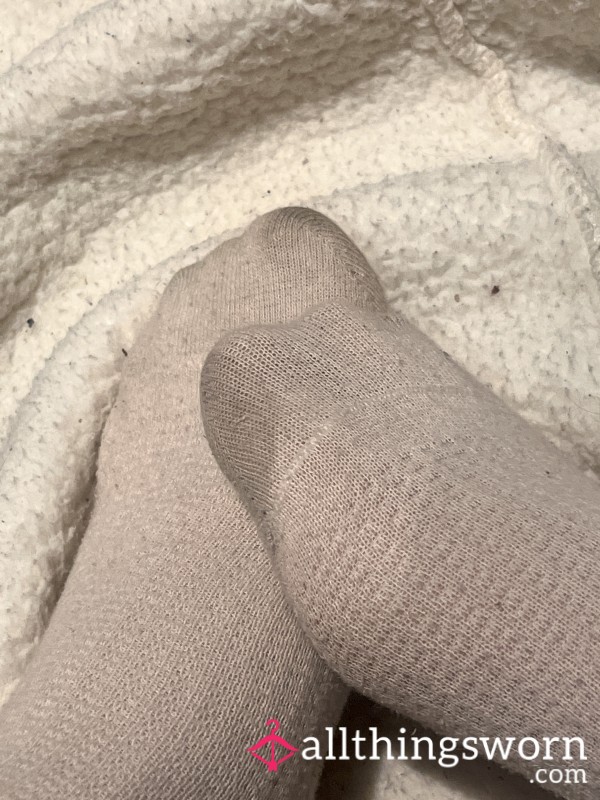 White Socks With Stained Toes