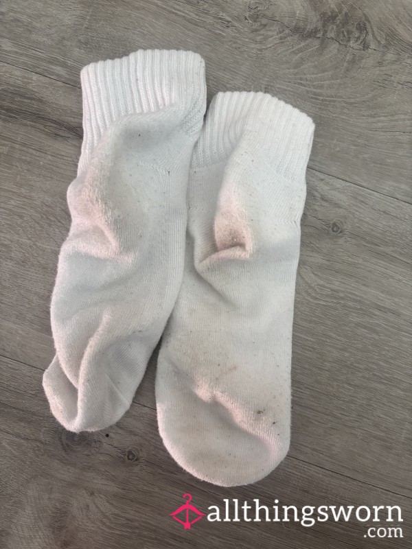 White Socks Worn By College Girl