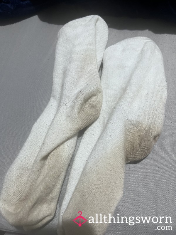 White Socks Worn By Size 8 Uk