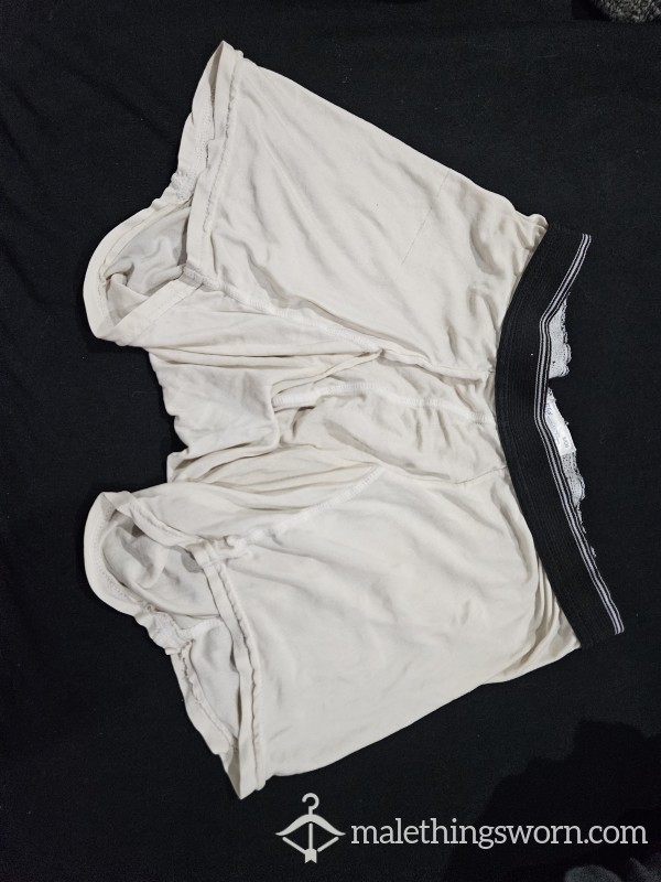 White Spandex Boxer Briefs