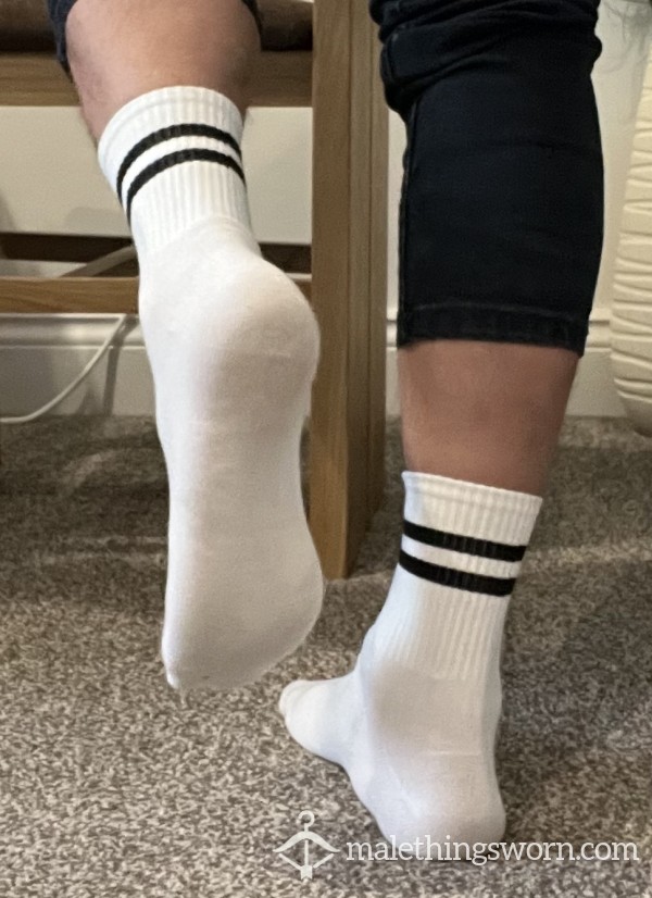 White Sports Socks UK Size 8-11