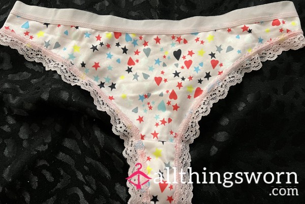 White Stars Thong