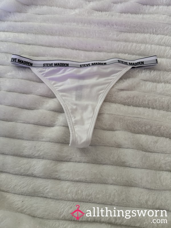 White Steve Madden Thong