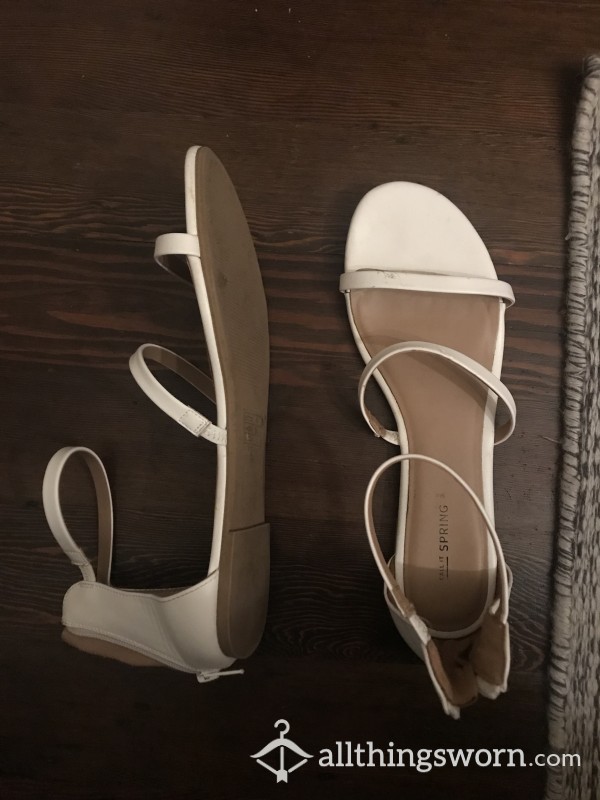 White Strap Flats