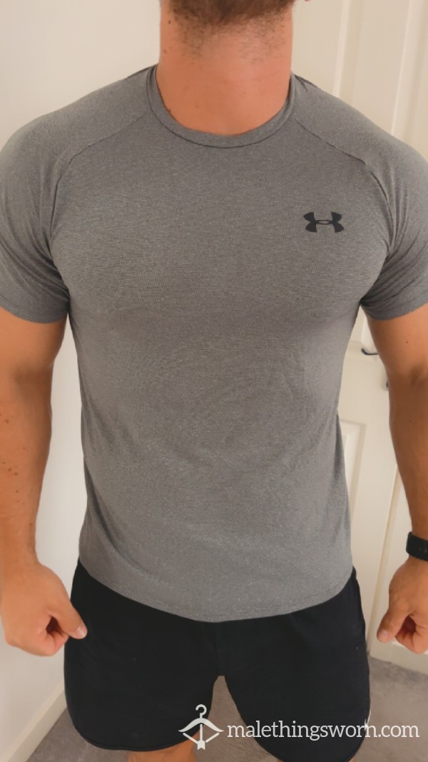 White Under Armour Medium Top  Grey Under Armour Medium Top Photo