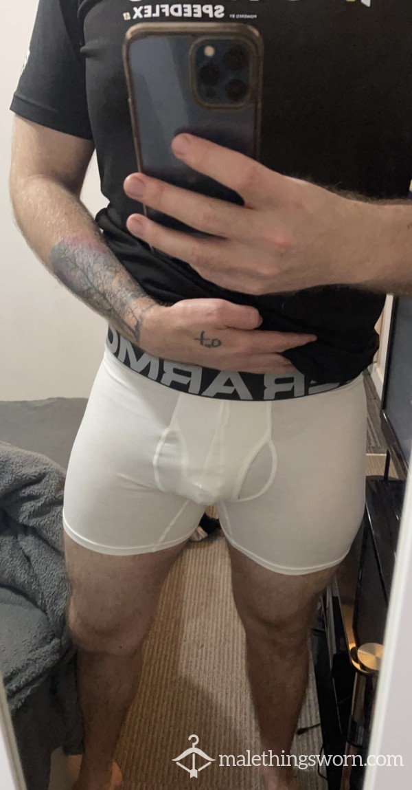 White Under Armour Underwear Worn To Your Preference 😈