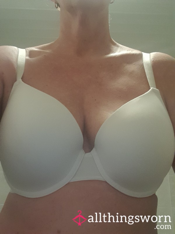 White Underwired Silky Bra 38D