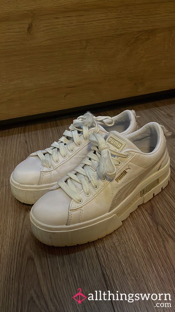 🤍 White Used PUMA Sneakers 🤍