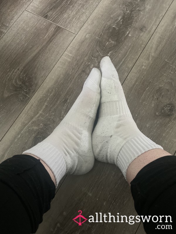 White Used Socks After 6KM Hike