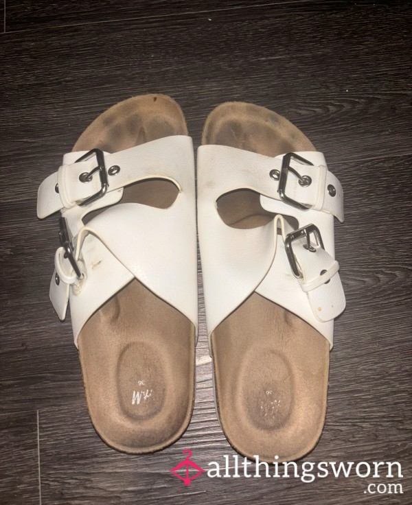 White Well-worn In Summertime Slides