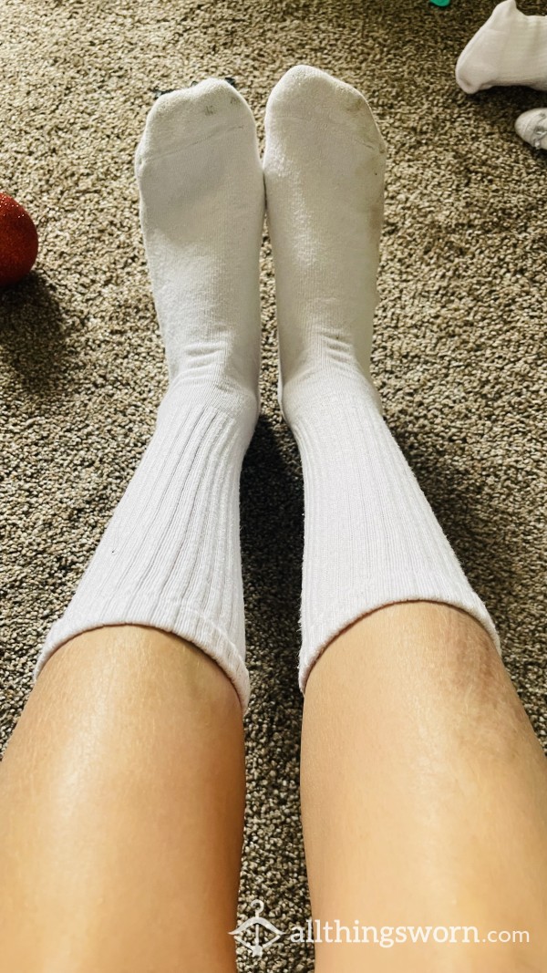 White Well Worn Socks