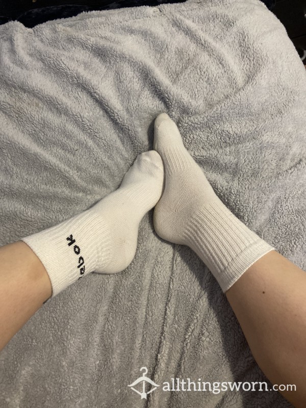 White Well Worn Socks