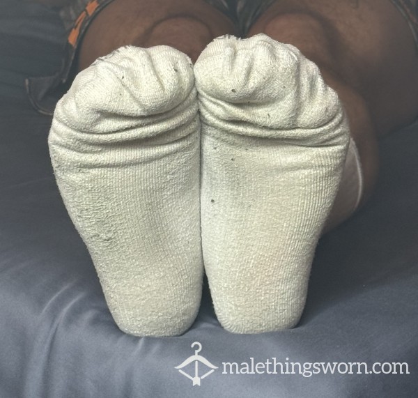 White Work Socks (5 Days Worn)