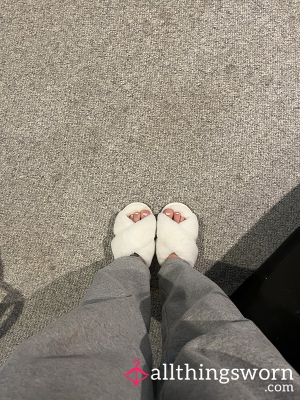 White, Worn Slippers