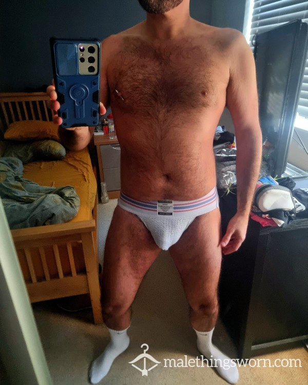 White Worn Sports Jock 🥵😈💦