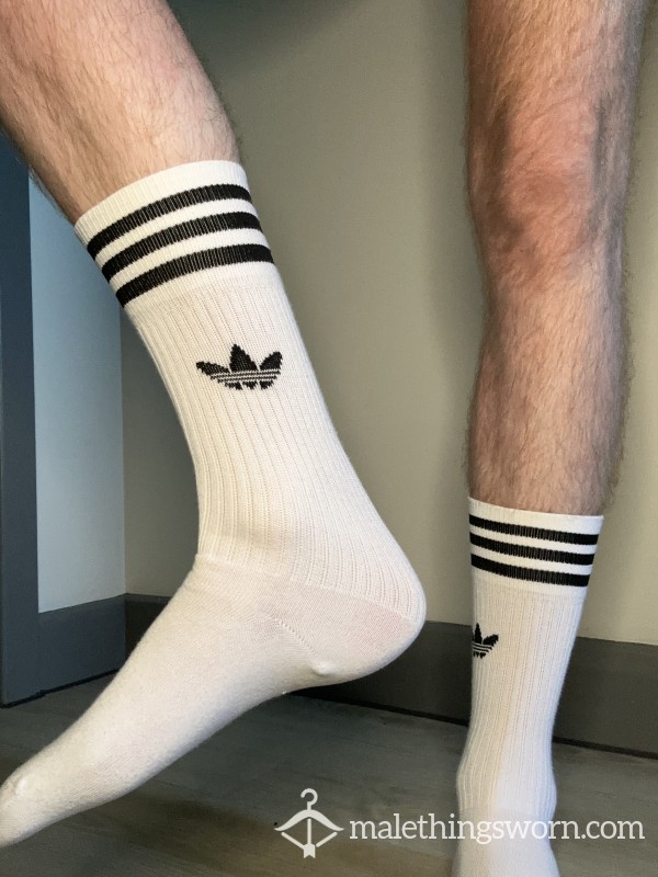 White/Black Adidas Socks