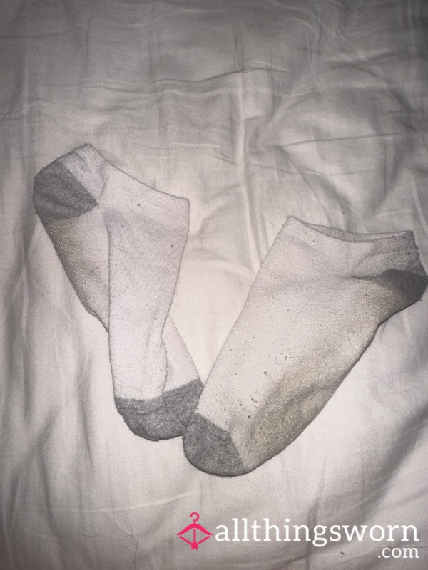 White/grey Ankle Socks