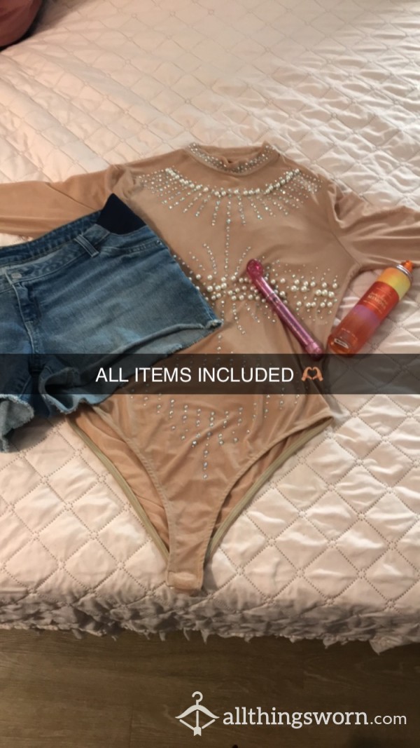 Whole  Package Bodysuit 2xl Jean Shorts Gap Size 29 Fit Me Perfectly Wearing 2xl