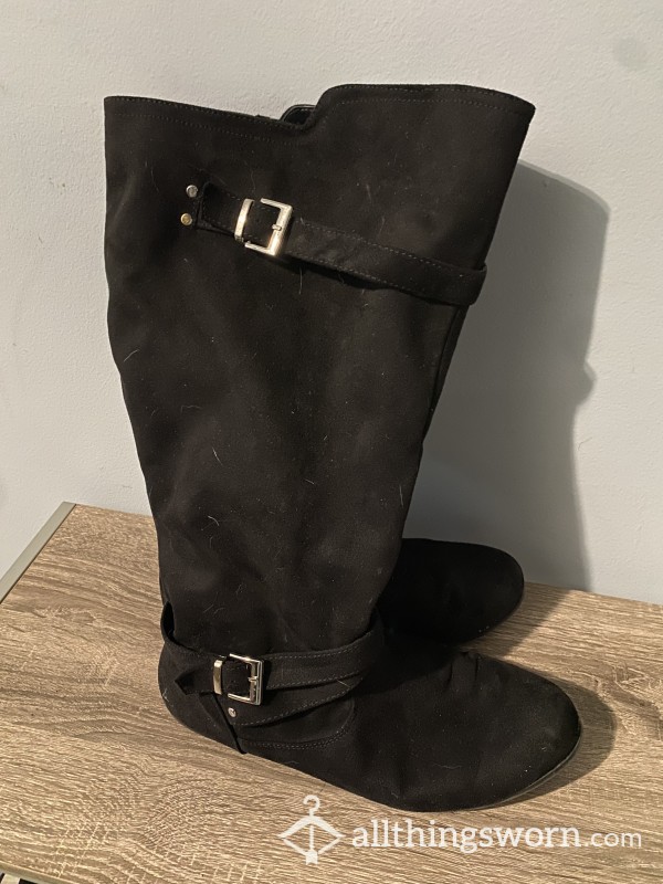 PRICE DROP! Black Wide-Calf Boots