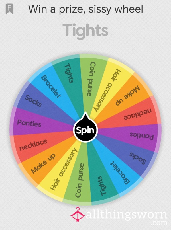 Win A Prize - Sissy Spin The Wheel