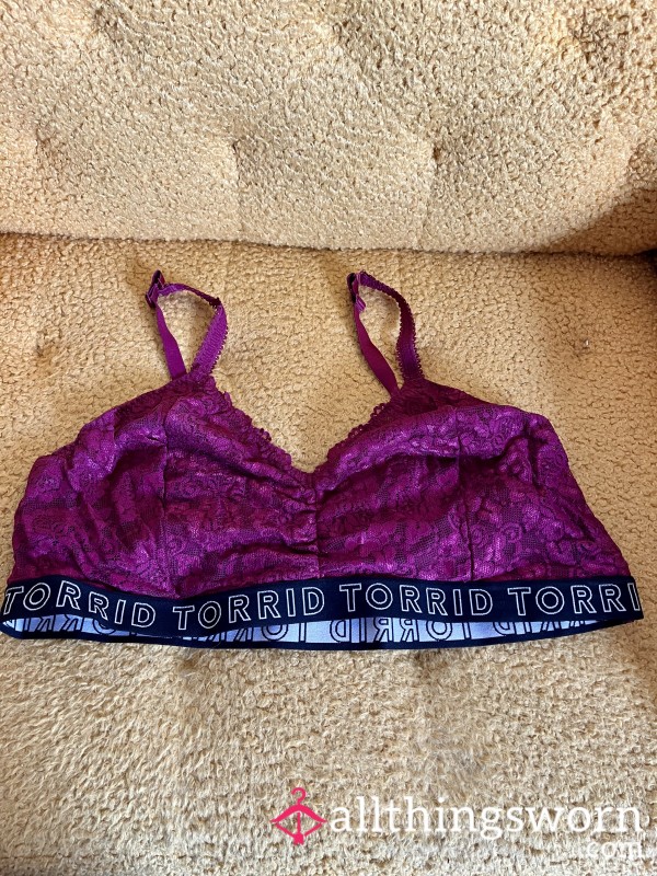 Wine Lace Torrid Curve Bralette – Well-Worn Size 3 (Torrid Curve Collection)