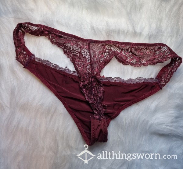 Wine Red Nylon Thong