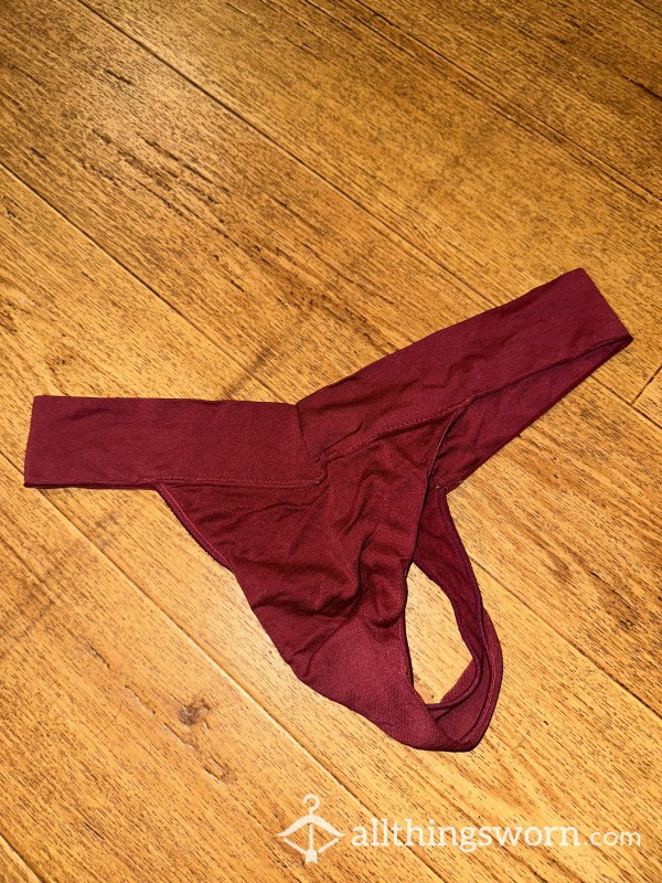 Wine Red V-cut Thong