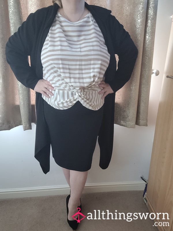 Work Outfit. Jacket,top And Skirt