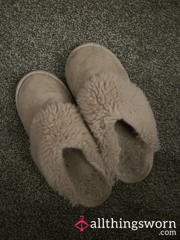 Worn Pink Slippers