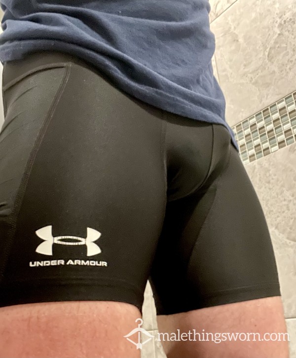 Workout Compression Shorts (c*m Stained)