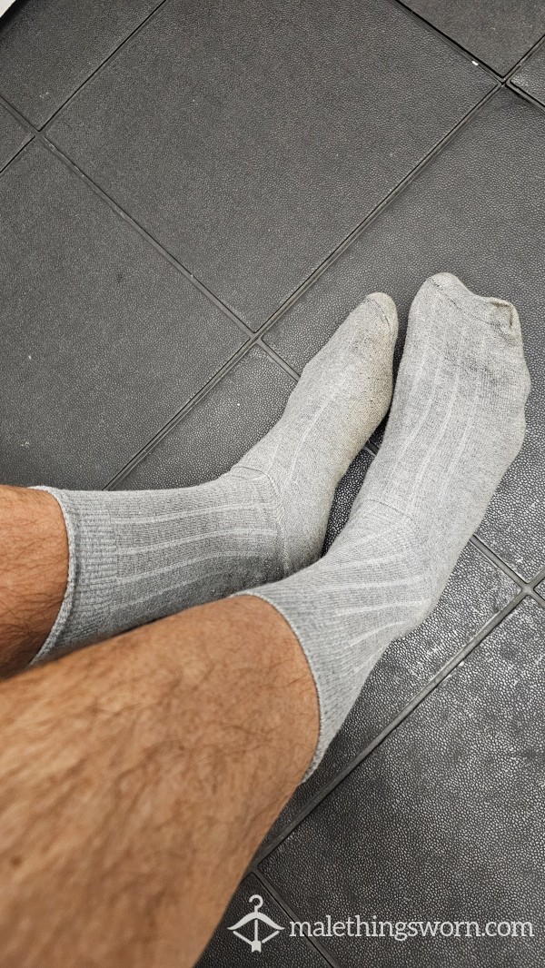 Worn 2 Weeks. Grey Formal Socks.