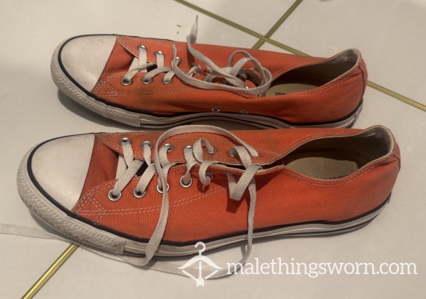 Worn & Abused Converse (13) ORANGE