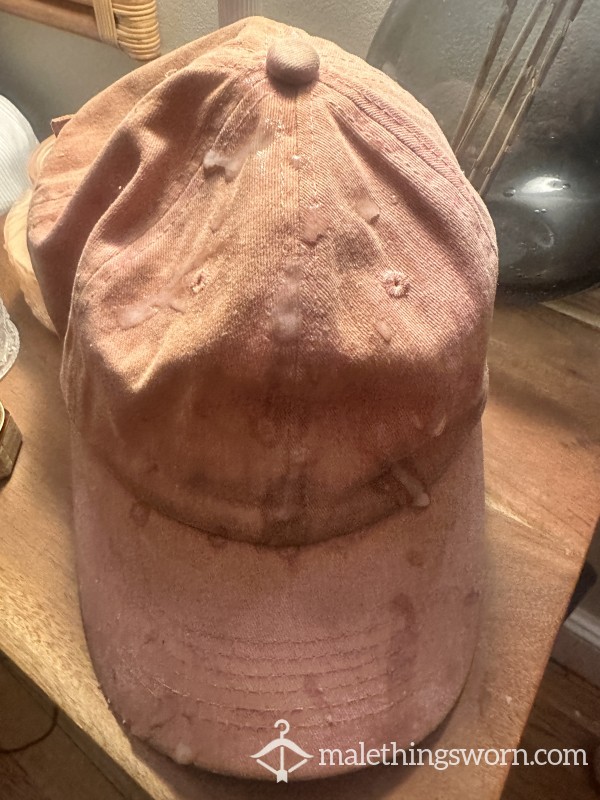 Worn And Used Pink Baseball Cap