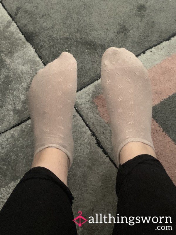 Worn Baby Pink Socks. Haven’t Taken Them Off For A Few Days 🙈