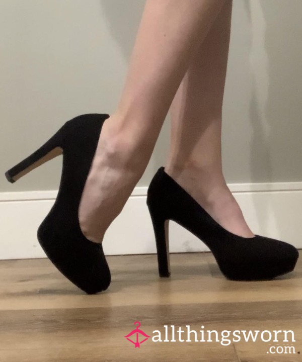 Worn Black High Heels <3