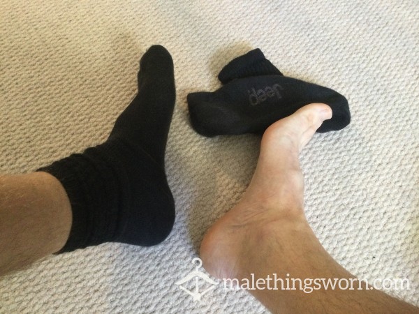 Worn Black Jeep Socks