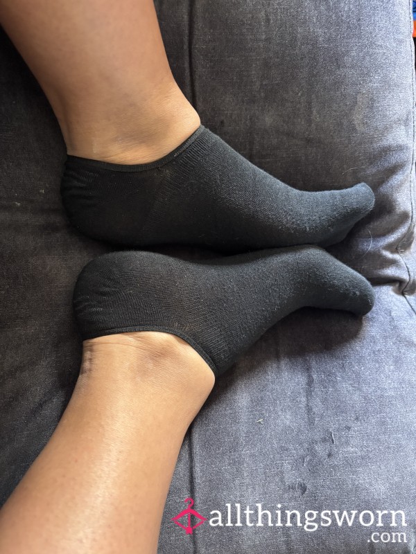 Worn Black Socks