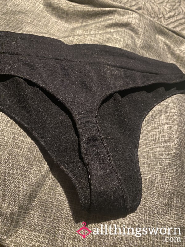 Worn Black Thong