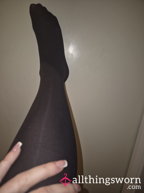 Worn Black Tights