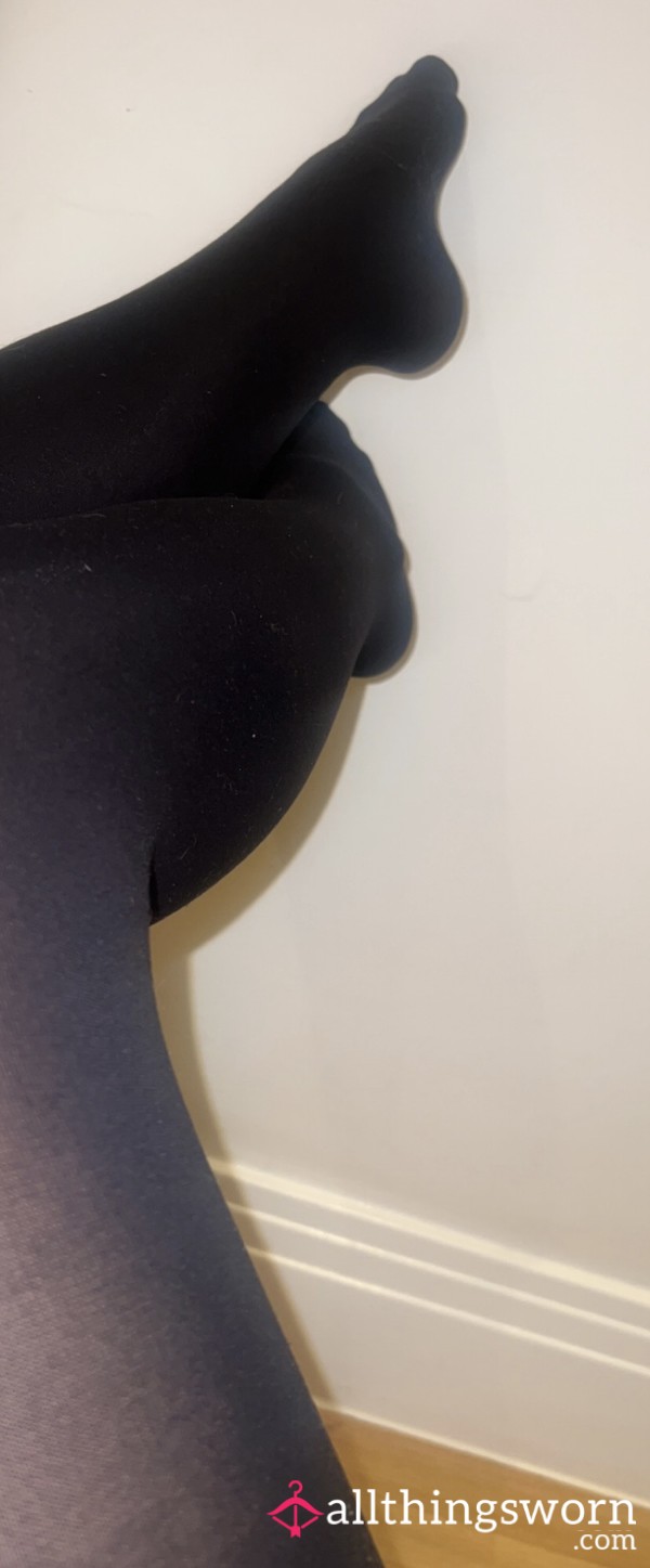 Worn Black Tights