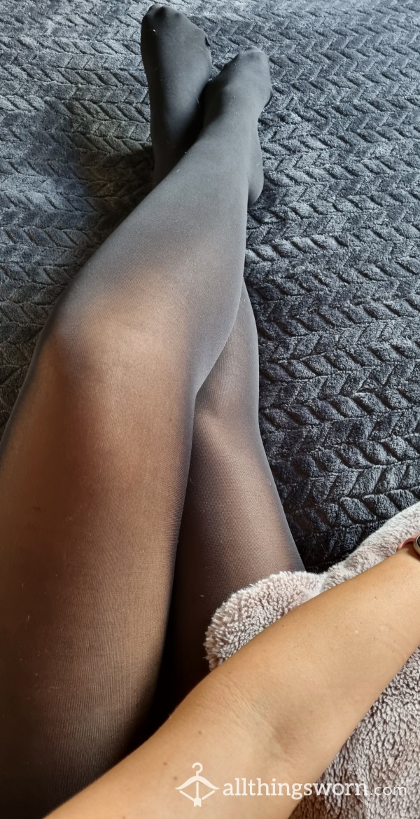 Worn Black Tights