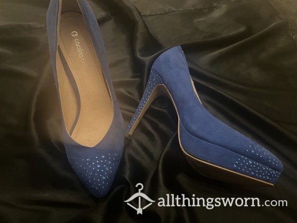 Worn Blue Heels High