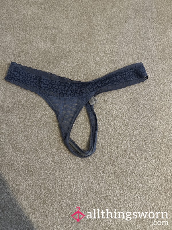 Worn Blue Thongs