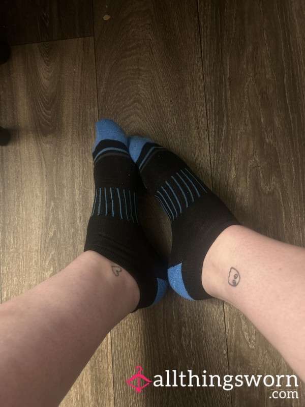 Worn Blue/black Socks For 48 Hours