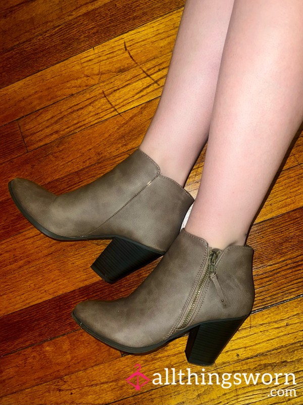 Worn Booties W Heel