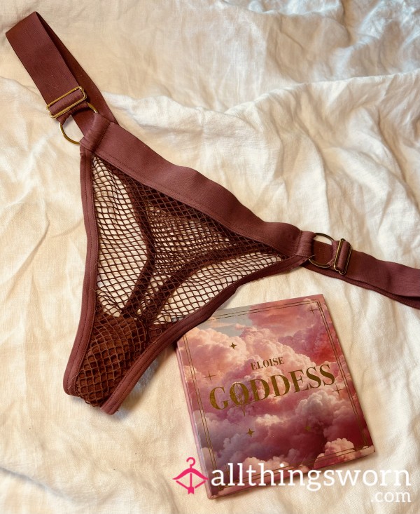 "Worn By Me: Victoria’s Secret Dark Mauve Panties With Seductive Golden Details"