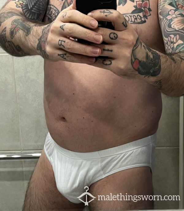 Worn Cheap White Briefs