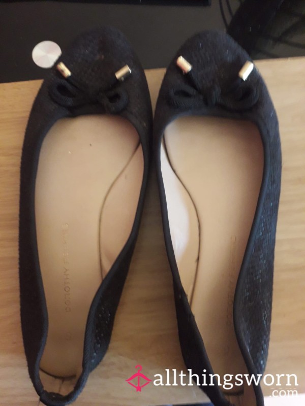 Worn Cheesy Ballerina Flats Size Uk 5