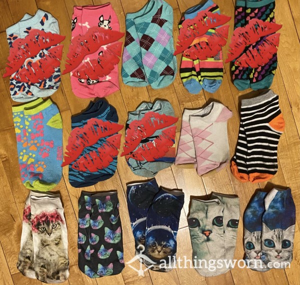 Well Worn Colorful Socks